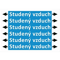 Značení potrubí ISO 20560, studený vzduch